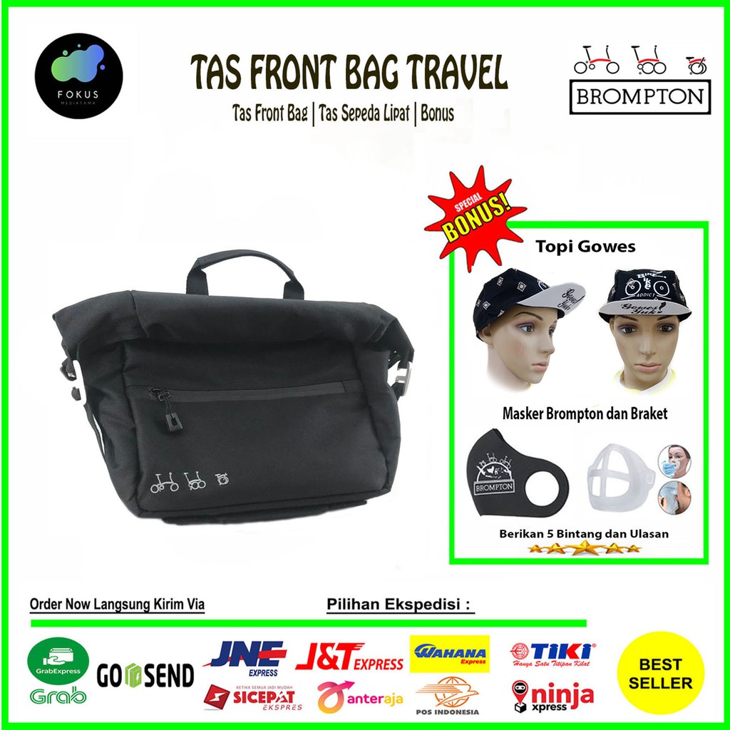 Tas Front Bag Travel Sepeda Lipat Olahraga - Tas Sepeda Front Bersepeda Front Block (Bonus)