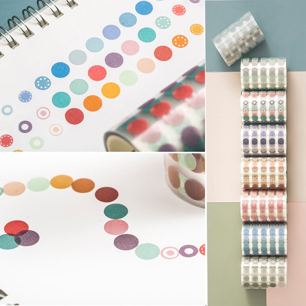 Stiker Label Washi Motif Bunga Multi Warna Untuk Dekorasi Diary / Scrapbook / Sekolah