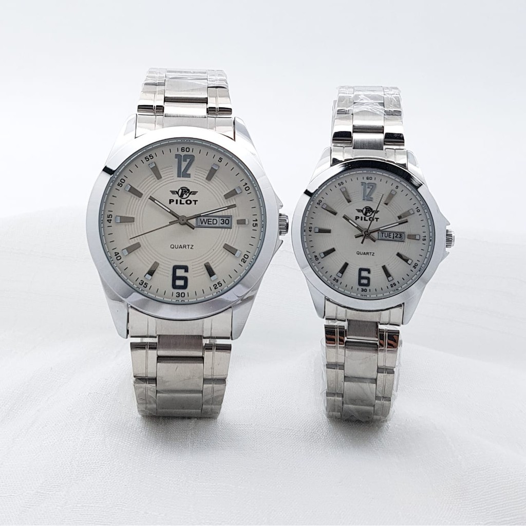JAM TANGAN COUPLE JAM TANGAN SEPASANG PILOT