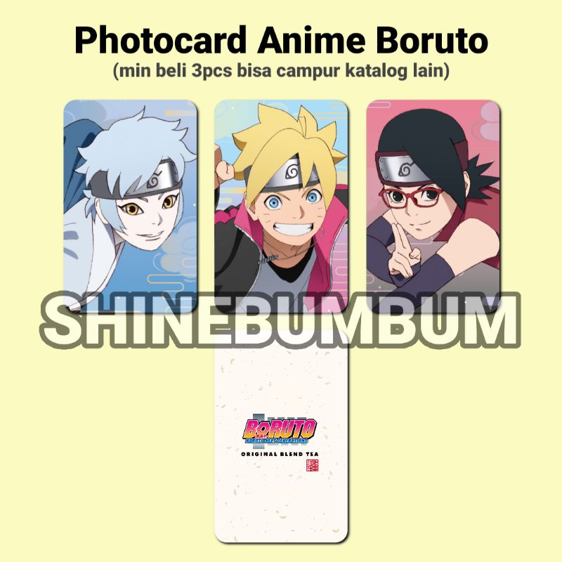 Photocard Anime Boruto team 7