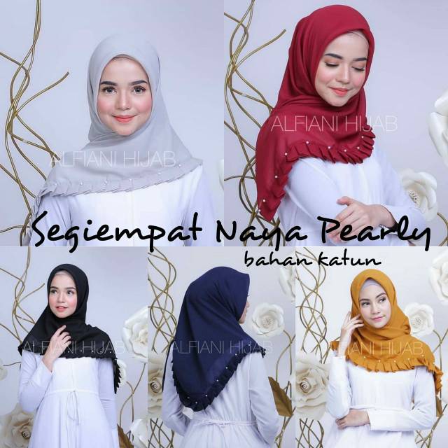 HIJAB MURAH SEGIEMPAT KATUN GERIGI MUTIARA/NAYA PEARLY (1KG MUAT 11PCS)