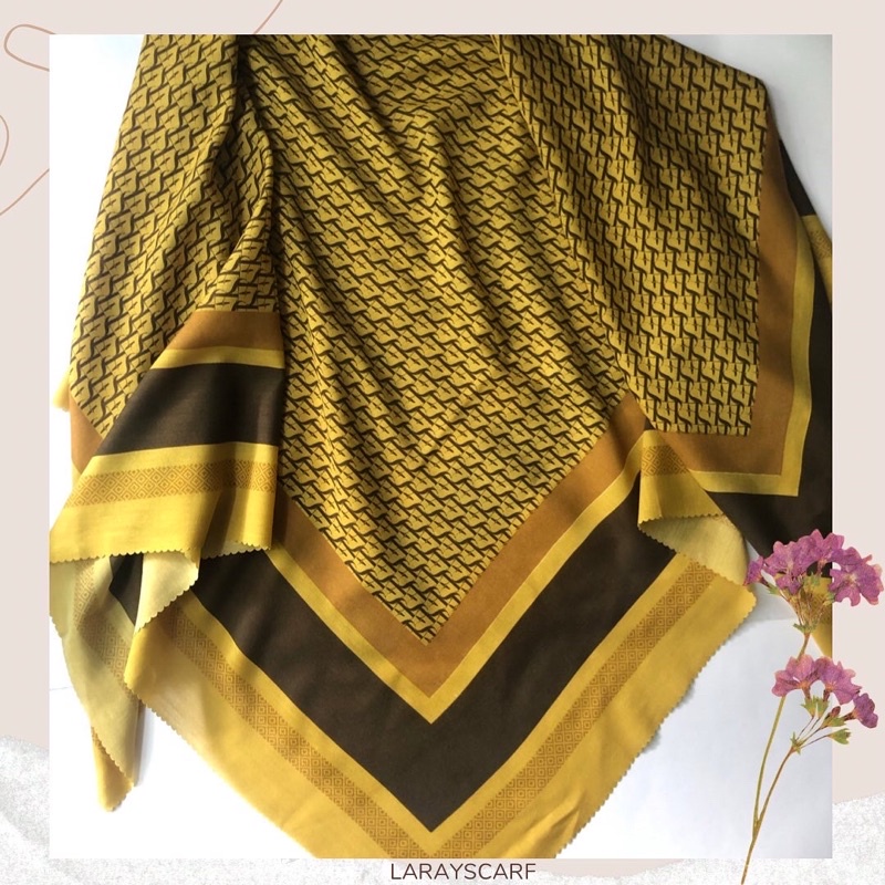 Hijab Voal Motif La Sabelle Premium Yellow