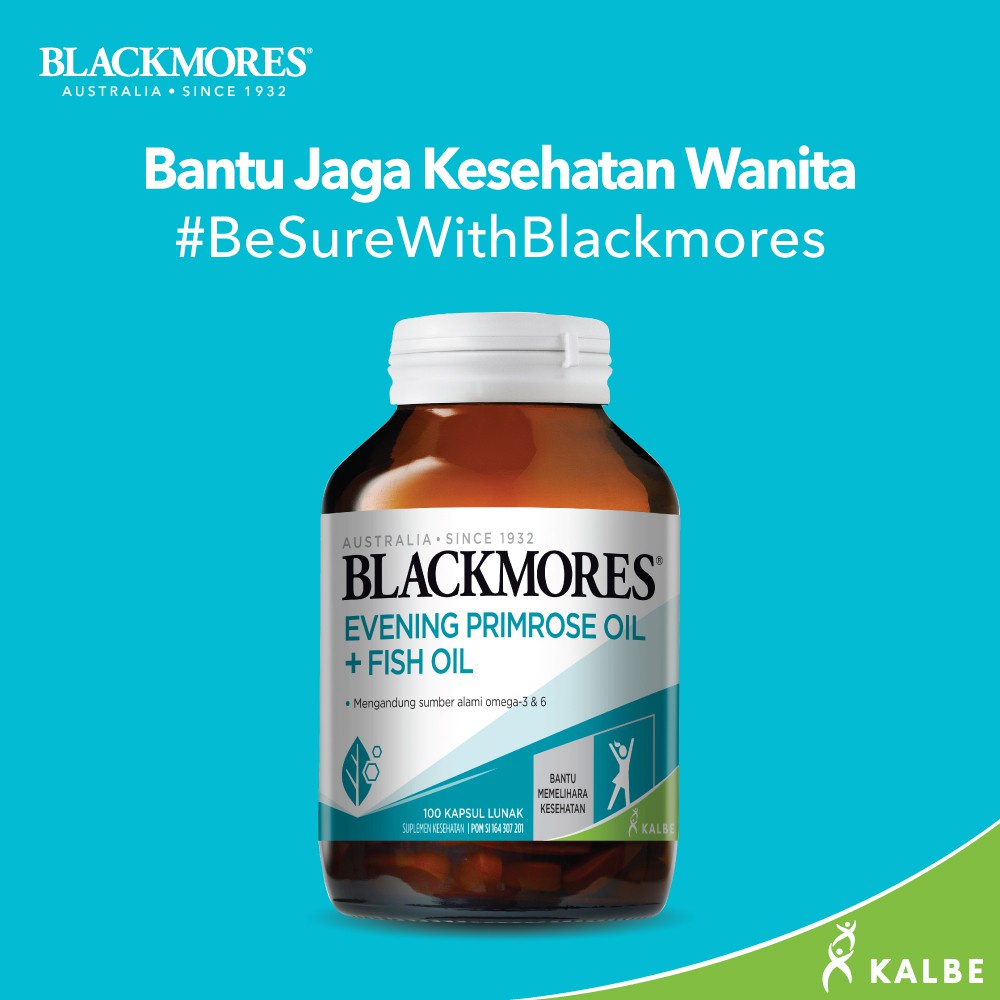 Blackmores Evening Primrose Oil + Fish Oil - 100 Kapsul (Sertakan Packing Tambahan - Baca Deskripsi)