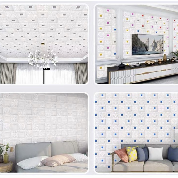 Wallpaper Dinding 35*35cm Ceiling Wallpaper Sticker Dinding Busa 3D Desain Wallpaper Perekat Bata