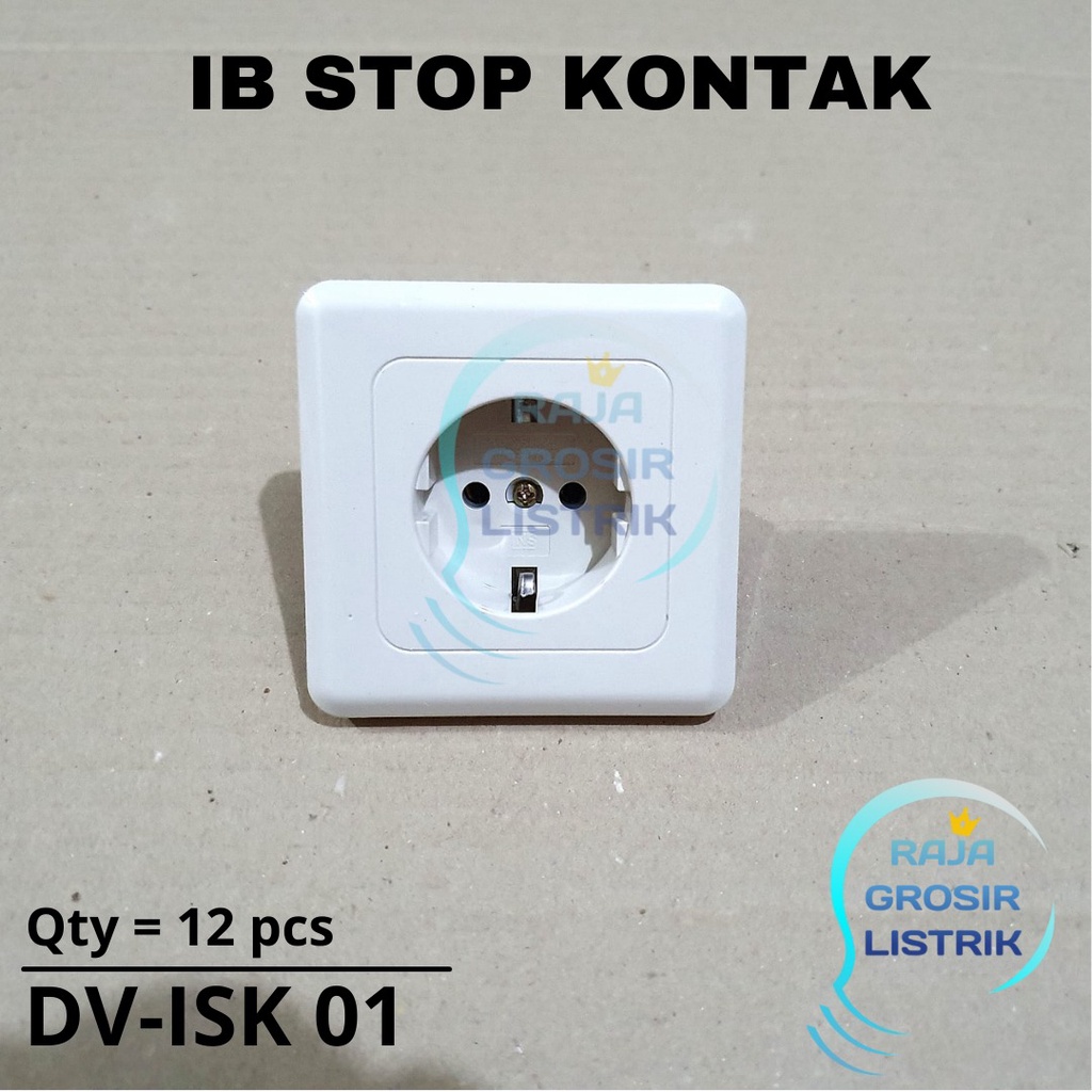 Grosir 12 Pcs DUTRON Stop Kontak Inbow DV ISK 01 Stop Kontak Tanam Dinding