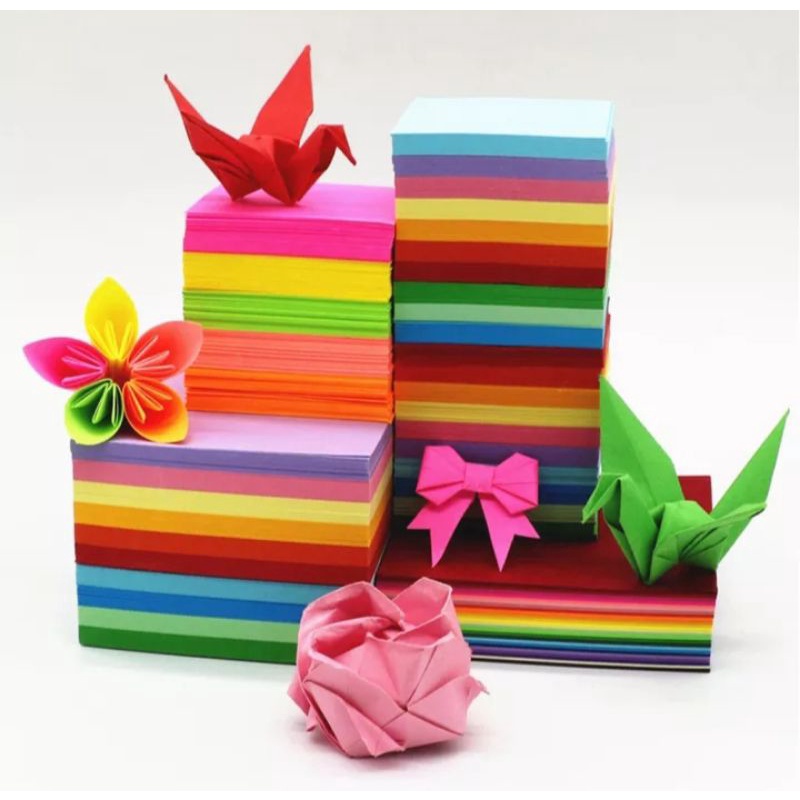 

KERTAS LIPAT 2 SISI warna warni (ukuran 12 cm, 14 cm &16 cm) / DOUBLE SIDE ORIGAMI