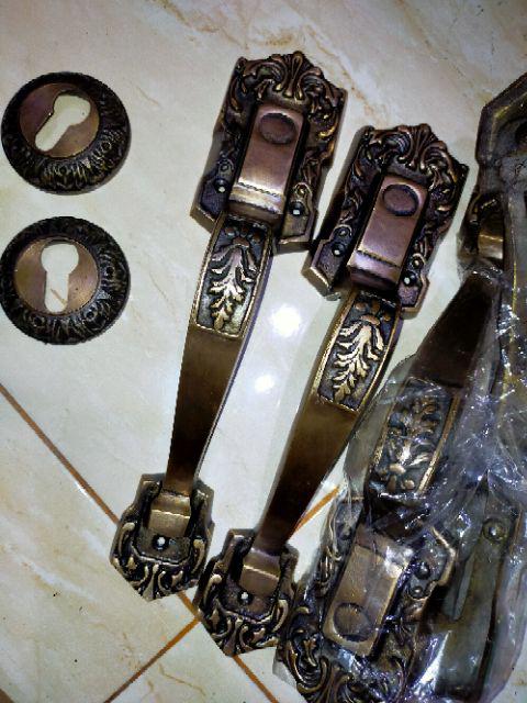Handle Pintu Rumah / Gagang Pintu Rumah Kuningan Garas 28 Cm
