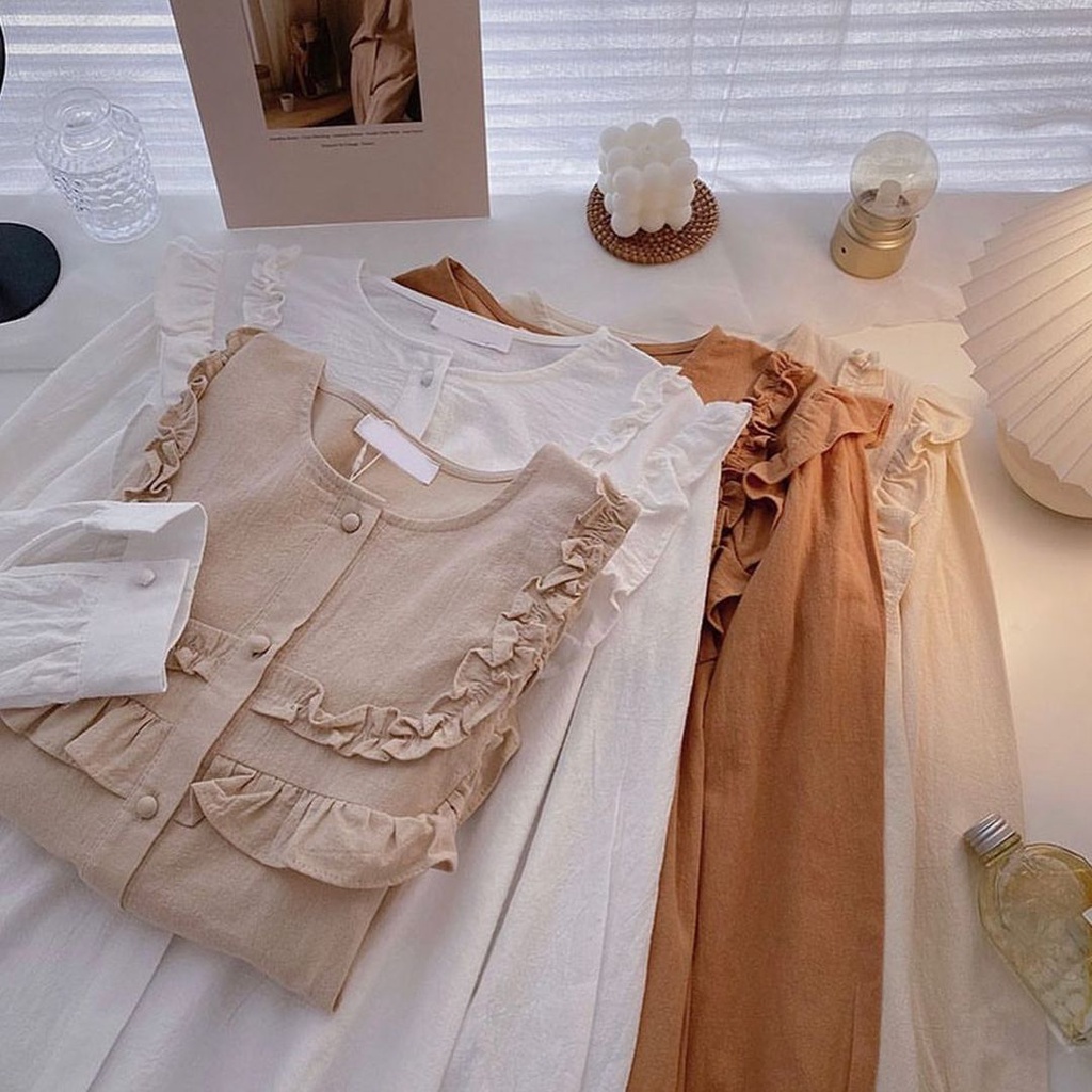 BLOUSE CRINCLE / CILA BLOUSE / BLOUSE WANITA / BLUS KOREAN STYLE-MILO