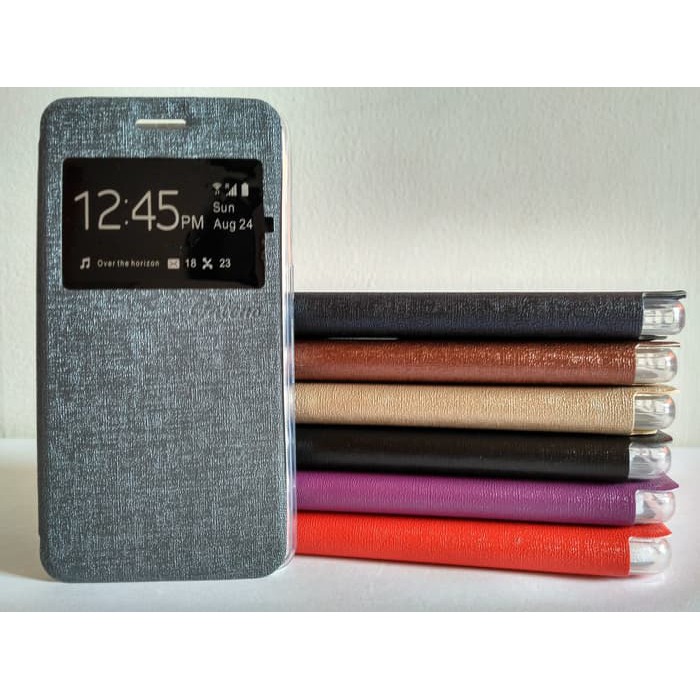 Flip Cover   FlipCover Softcase Andromax R2 Premium Leather Case   Ungu Dijual