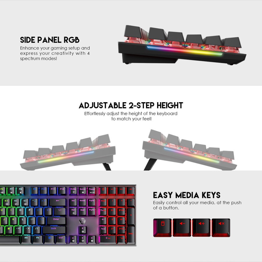 Fantech MK855 MAXFIT108 RGB Mechanical Gaming Keyboard