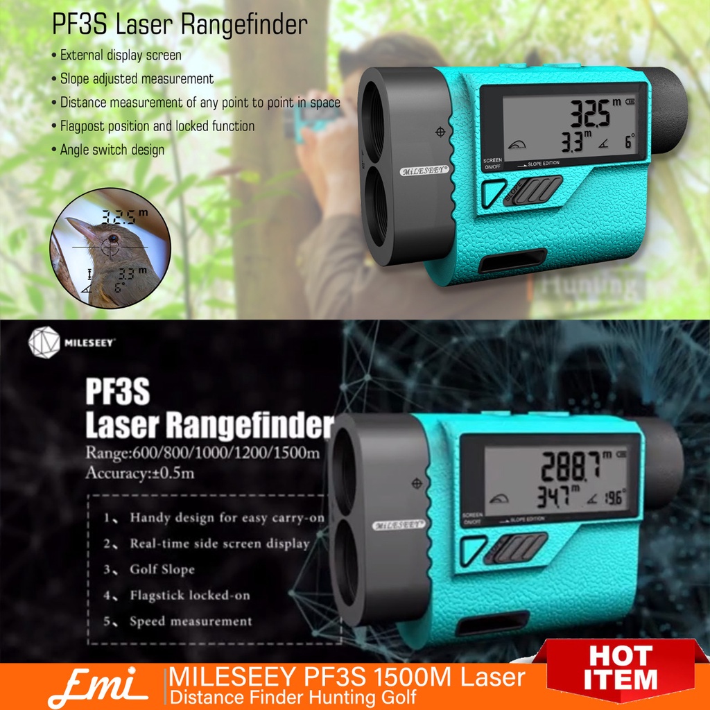 Mileseey PF3S 600M Alat Ukur Golf Laser Rangefinder Telescope Laser