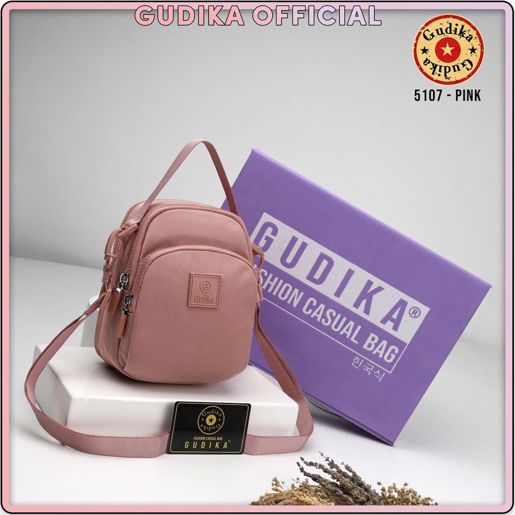 Mini Sling Bag GUDIKA 5107 - tas selempang wanita import original termurah - tas cewek - waterproof - fashion - tas korea - travel bag - tas bahu - sling bag - shoulder bag