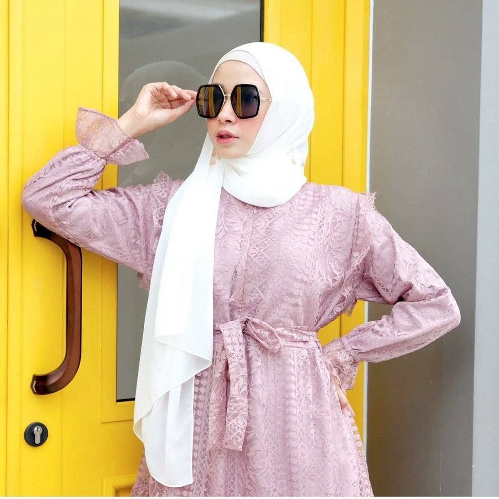 GAMIS Princess Tile PESTA Gamis Brukat Terbaru Nadila / GAUN BRIDESMAID TERBARU / BUSUI BAJU GAMIS B