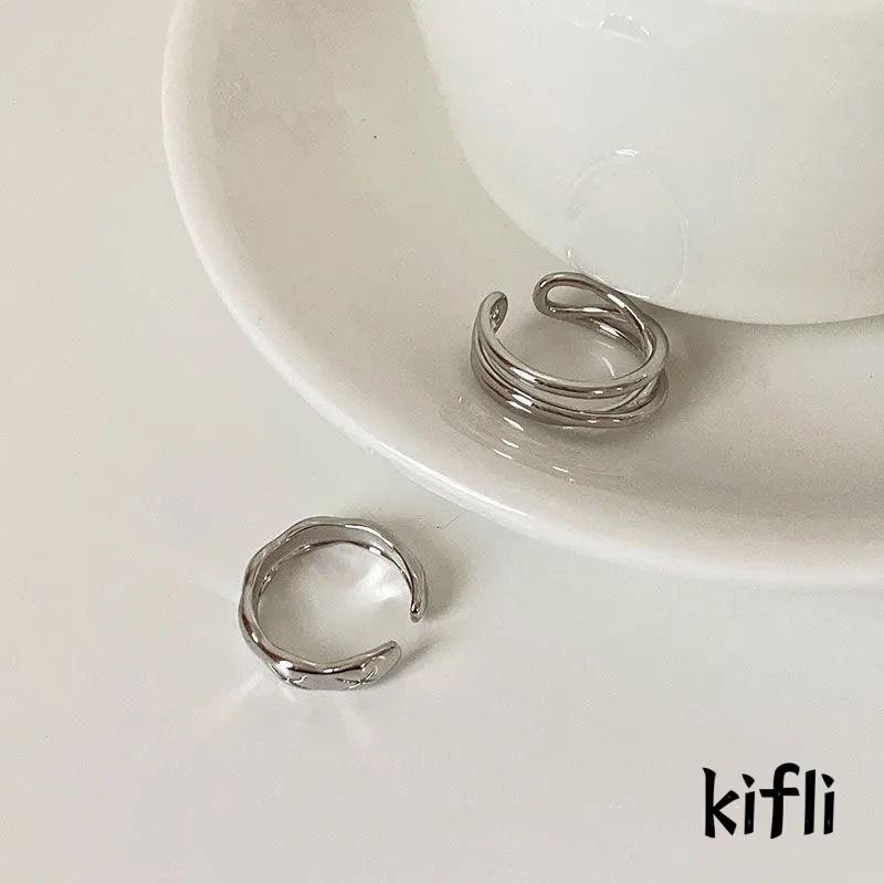 Set Cincin Double Layer Adjustable Desain Niche Untuk Wanita