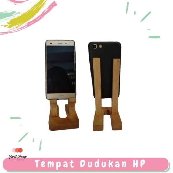 Dudukan Ponsel/ HP Kayu Di meja /Tempat Ponsel