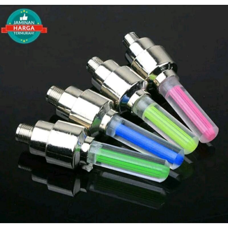 Lampu Sepeda Tutup Pentil Ban Roda LED