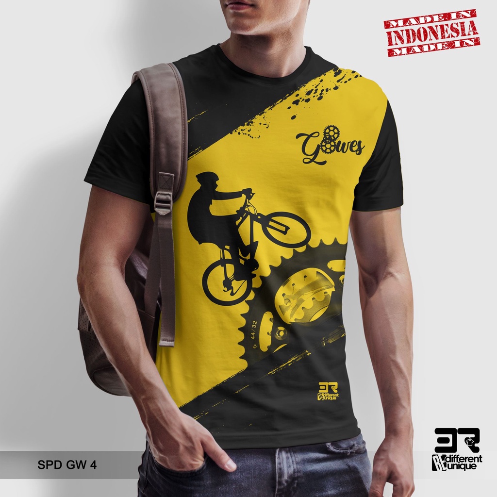 [ COD ] KAOS PRINTING GAMBAR OLAHRAGA SEPEDA GOES SPD GW 4  - BAJU DISTRO ORIGINAL MOTIF UNIK ATASAN