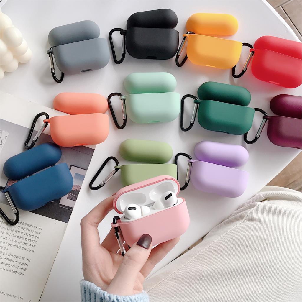 Casing Silikon Apple Airpods Pro 3rd Generation Warna Permen Matte Dengan Pengait