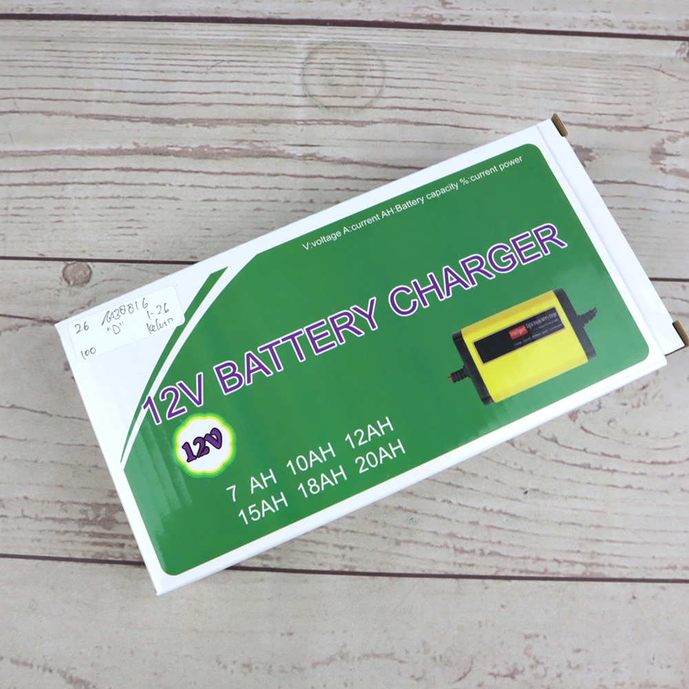 Taffware Charger Baterai Aki Mobil Motor LCD Display 13.8V 2A - C1202-6 - Yellow