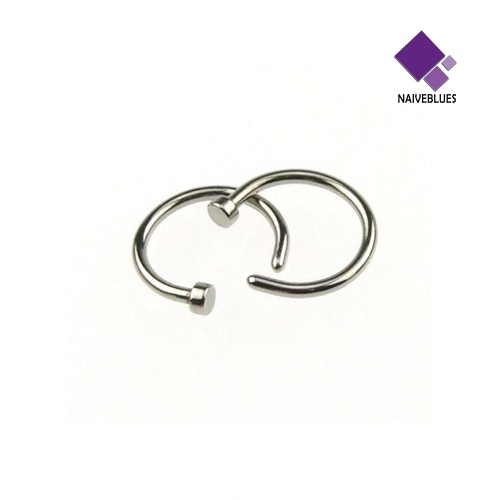 2 Pcs Anting Tindik Hidung Bahan Stainless Steel Untuk Unisex