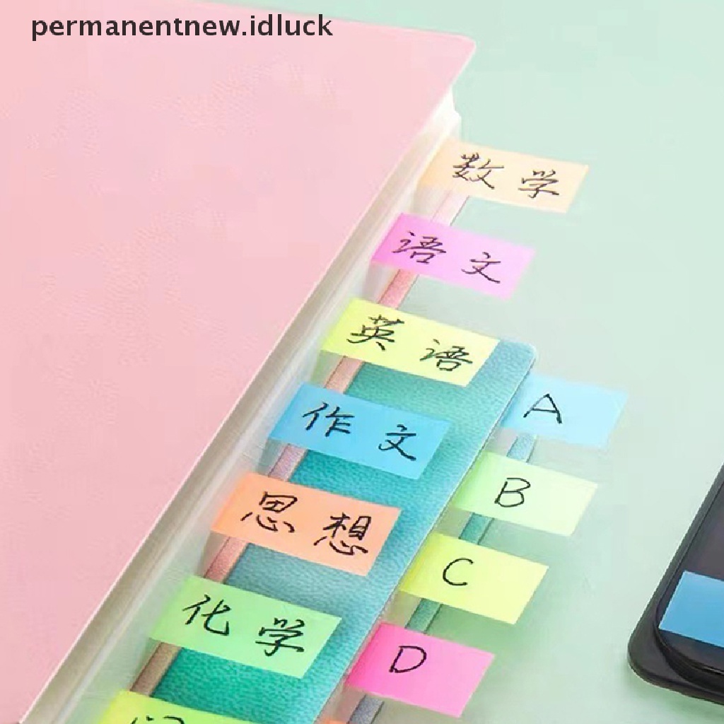 Stiker Memo Pad Sticky Note Penanda Buku Warna Fluorescence