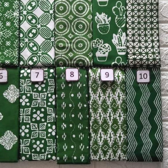 ✹ Kain Batik Garutan warna Hijau Daun (221218) ✫