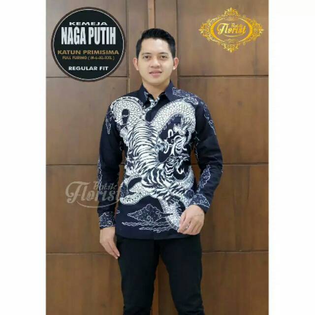 NAGA PUTIH KEMEJA BATIK