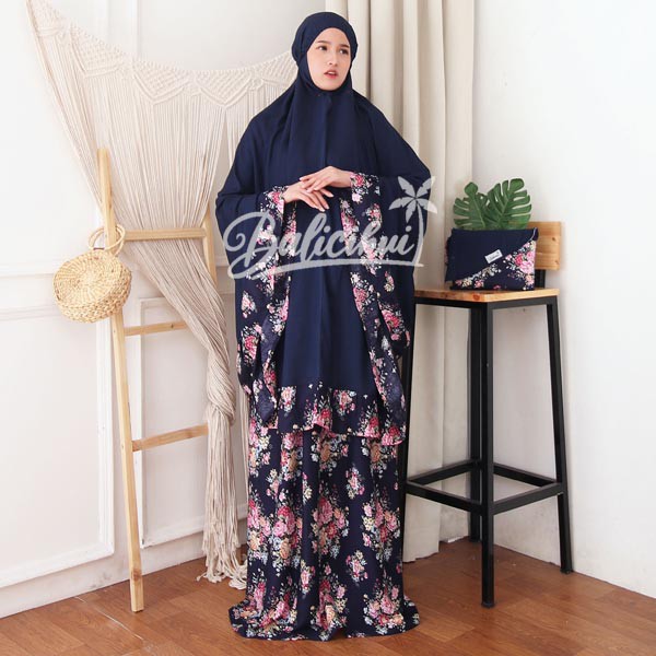 Balicihui Mukena Nadia Navy 1 Mukena Bali Jumbo Mukena Bali Dewasa by Balicihui