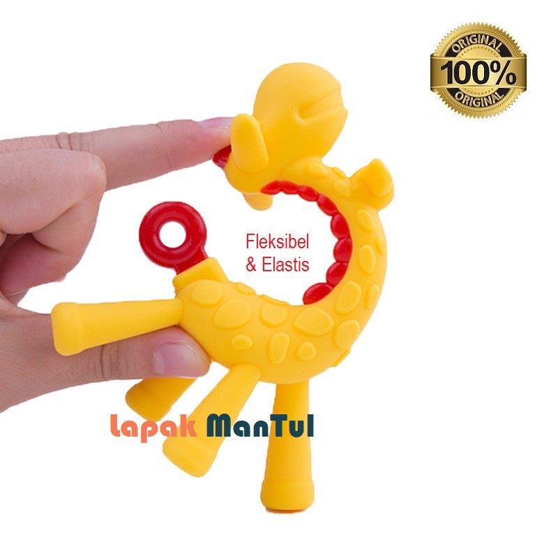 LM-0028 Mainan Gigitan Bayi Model Jerapah - Teether Giraffe - Gigitan Jerapah BPA FREE