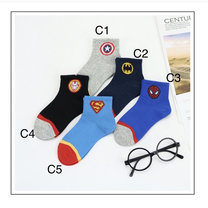 Baby socks kaos kaki anak motif superhero