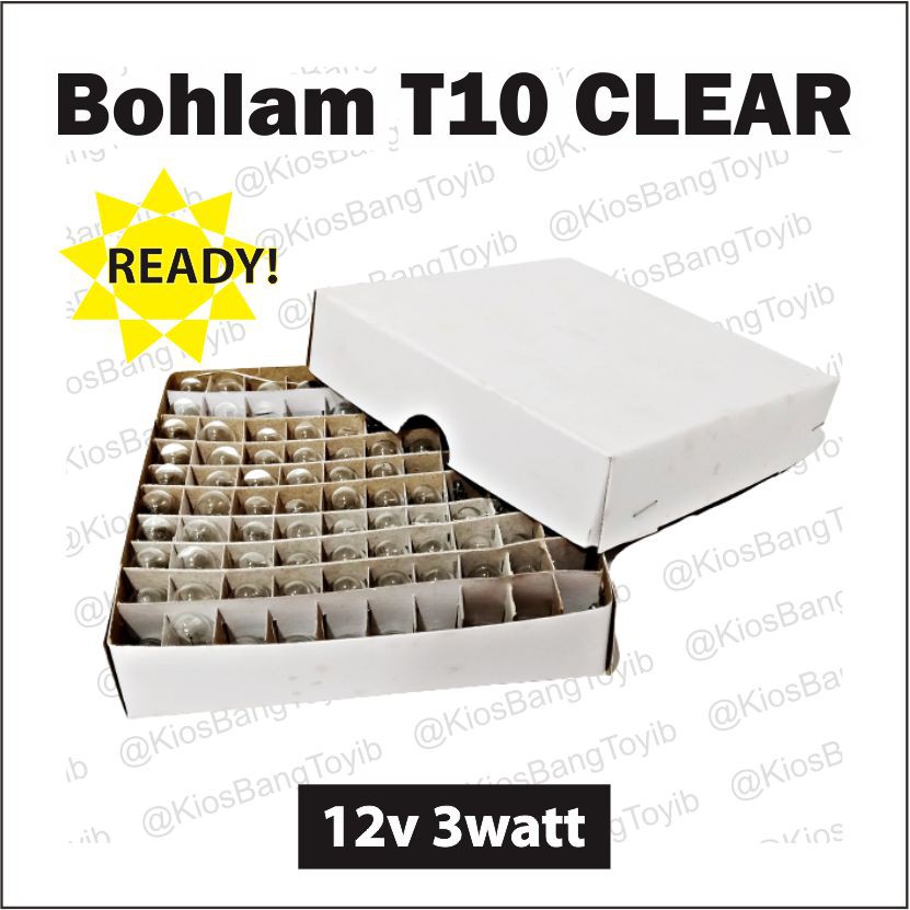 (100 pc) Bohlam Tancap T10 Sein Sen Kota Senja Clear Orange 𝐔𝐤𝐮𝐫𝐚𝐧 𝐓𝟏𝟎 𝟏𝟐𝐕 5𝐰𝐚𝐭𝐭 &quot;IMPACT&quot;