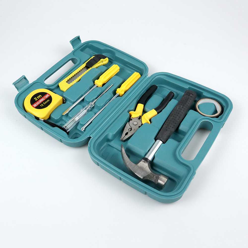 Obeng Set Alat Set Perkakas Palu Tang Obeng Cutter Meteran 8in1 Set Toolkit Murah