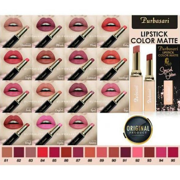 (PROMO) PURBASARI MATTE LIPSTICK NOMER 81 SAMPAI 95 / LIPSTIK PURBASARI TERLARIS