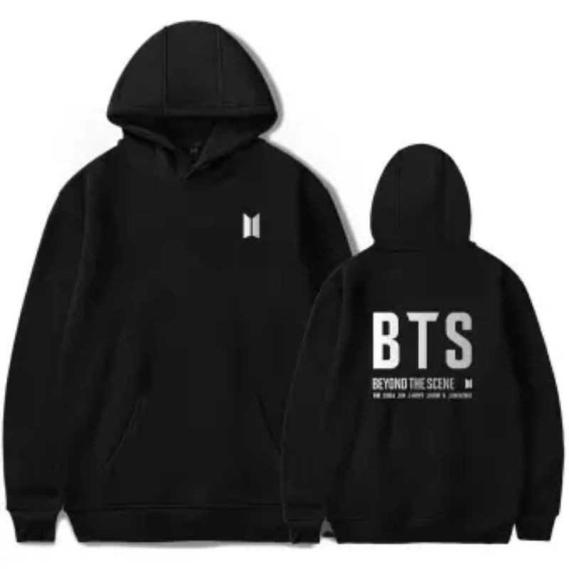 Jaket Hoodie Zipper Kpop BTS beyond the scene silver