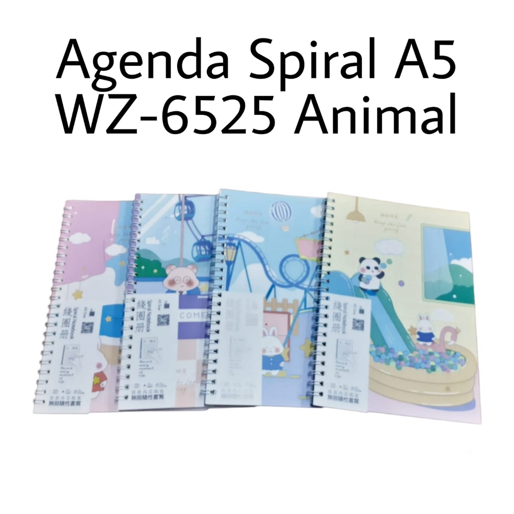 

ROYALE STATIONARY - BUKU DIARY / AGENDA SPIRAL HARD COVER UKURAN A5 KARAKTER ANIMAL LUCU ISI 84 HALAMAN WZ-6525