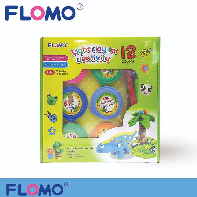 

Flomo Light Clay For Creativity 12 Warna Terlaris