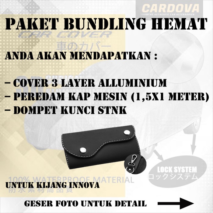 PAKET HEMAT Cover Mobil INNOVA Waterproof 3 Lapis