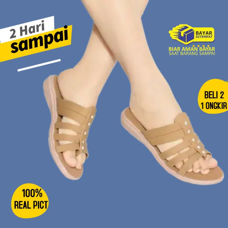 Sendal Wanita Wedges Kekinian Terbaru Murah Sandal Wedges Wanita Kekinian