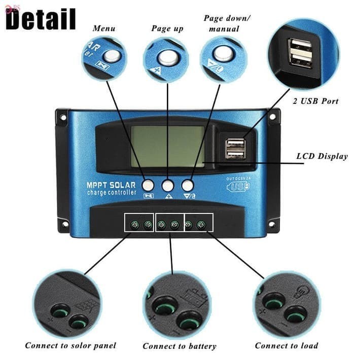 Solar Charger Controller Mppt 50A 12V 24V Panel Surya Mppt 50A