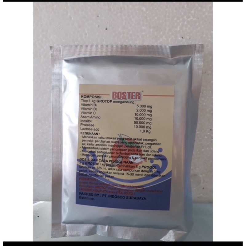 Boster grotop ikan udang ISI 5 pcs / vitamin ikan udang