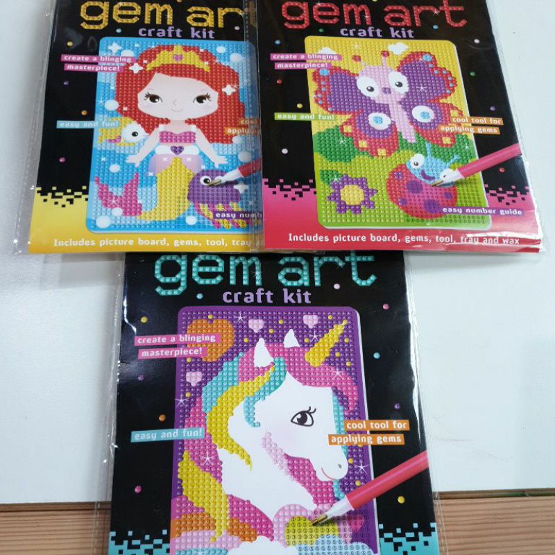 Diamond Painting Unicorn DIY Craft Kit/ Menempel Manik Manik
