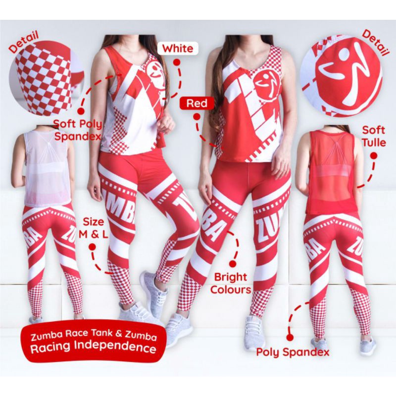 set baju senam legging olahraga zumba murah wanita