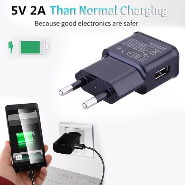 Adaptor Charger Micro USB 5V 2.0A Pengisi Daya Untuk Ponsel Smartphone