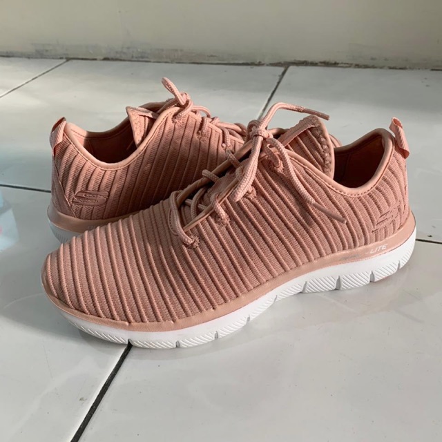 Skechers Womens Flex Appeal 2.0 Estates - Pink sepatu wanita secondhand bekas thrift