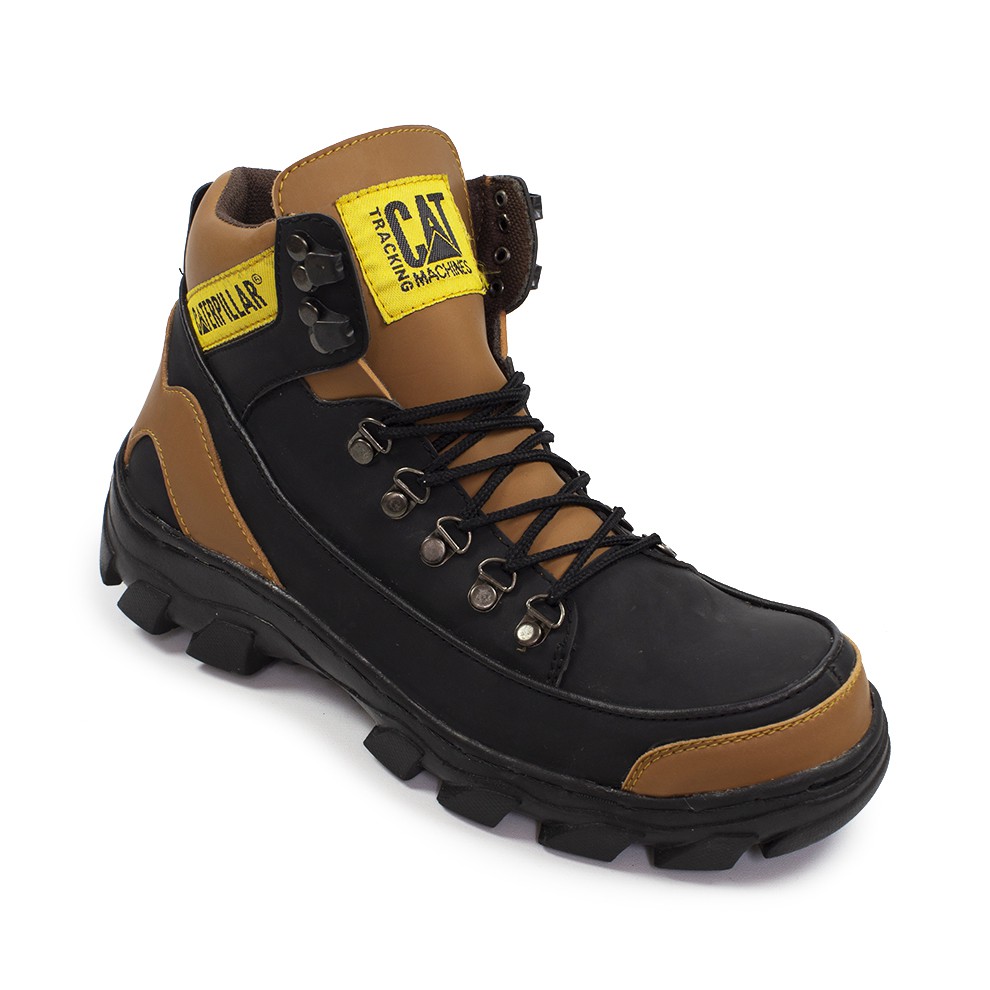 MS SHOP - CUCI GUDANG- Sepatu Boots Safety/Septi C4terpillar Argon Hitam Boot Outdoor Hiking Working