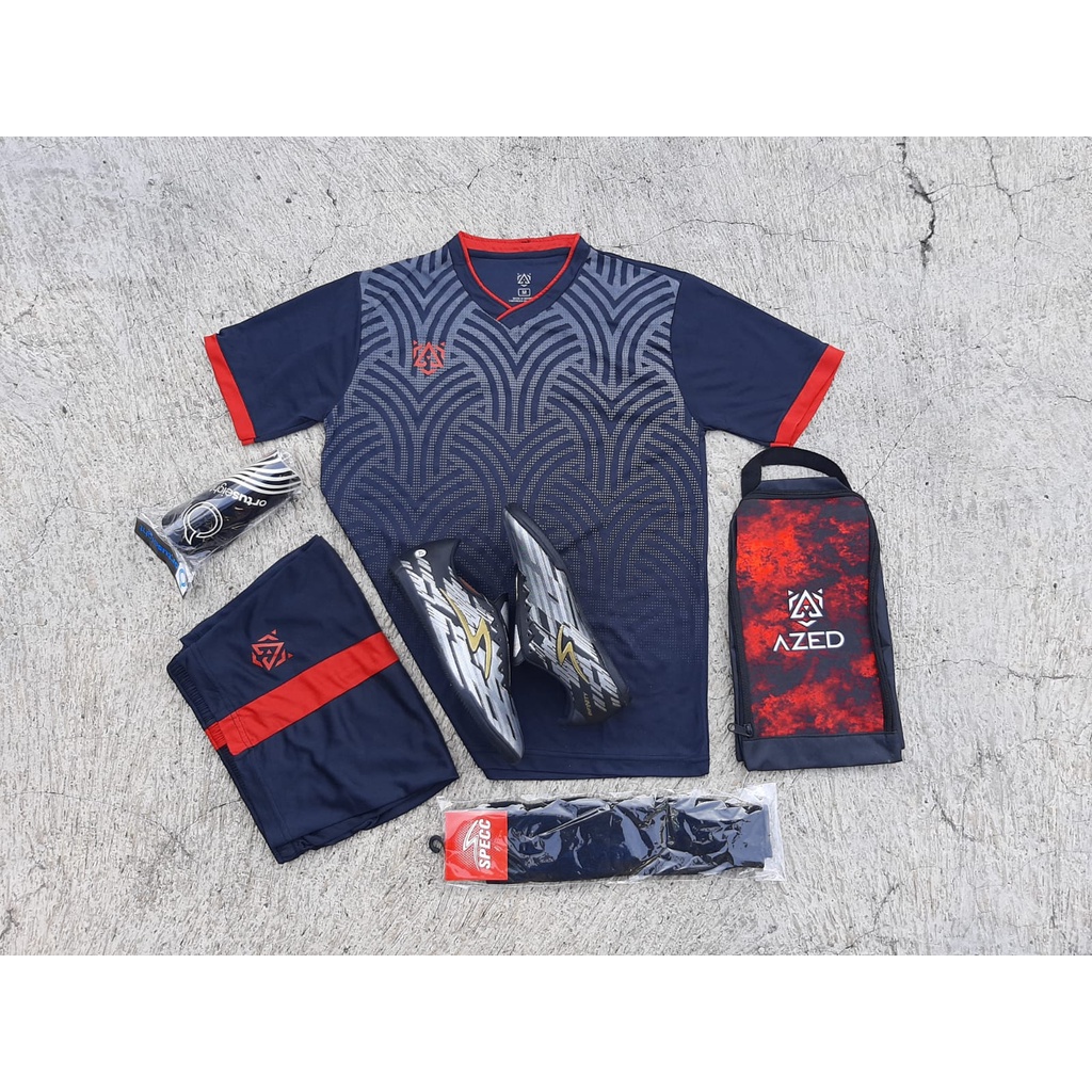 New ! Paket komplit 5  termurah sepatu futsal kwalitas istimewa-IF HITAM