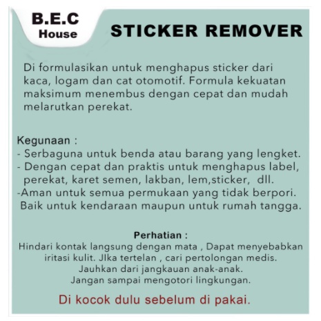 STICKER REMOVER SPRAY PEMBERSIH LEM