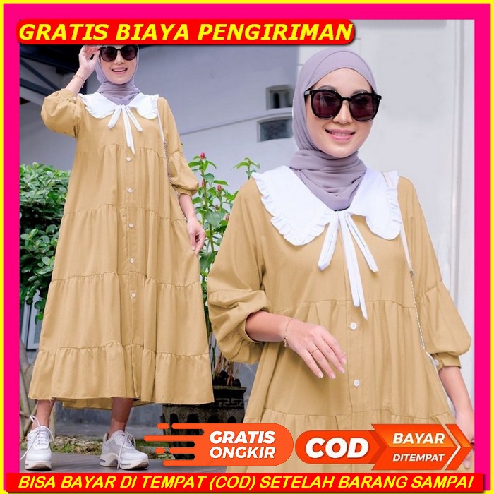 Baju Gamis Dewasa Mewah Pesta Kondangan Baju Muslim Gamis Lebaran Elegan Dress Games Gsmis Cewek Per