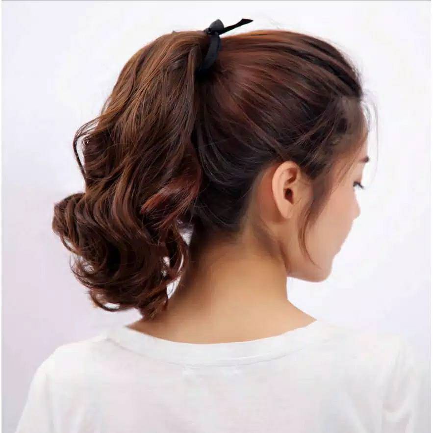 Hair clip pony tail ponitail kuncir ekor kuda korea curly tali 30cm / 38cm / 48cm / 58cm (VH)