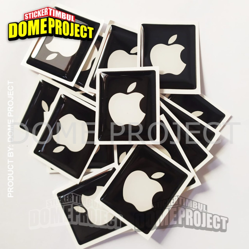 [PROMO BUY 3 GET 1] EMBLEM DASI VESPA PIAGGIO APPLE HITAM STIKER RESIN LENTUR STIKER AKSESORIES BODY MOTOR STIKER IMPORT